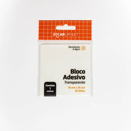 Bloco Adesivo Transparente Cristal