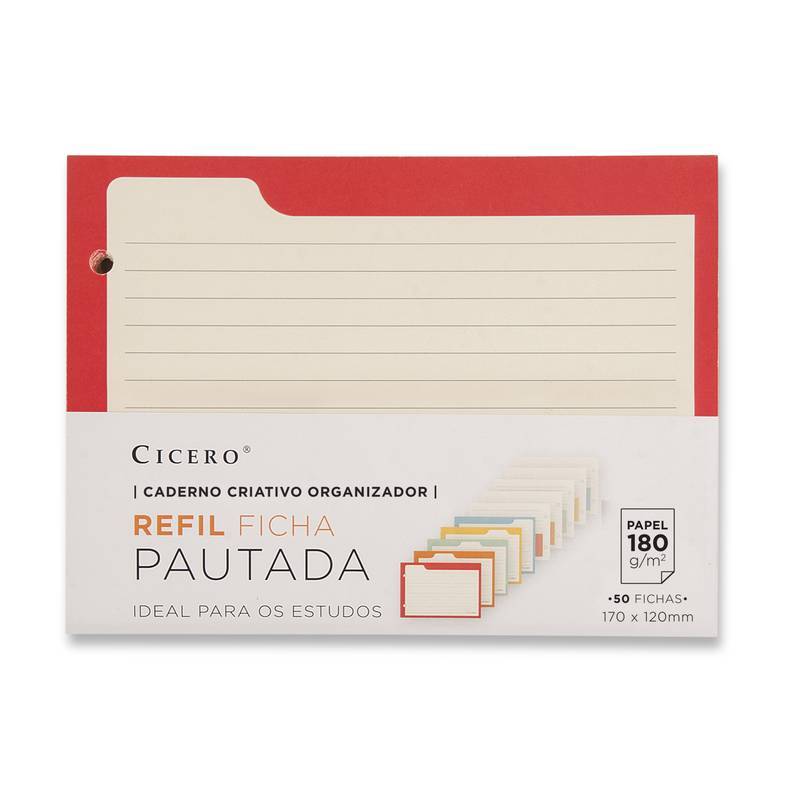 Ficha Pautada Caderno Criativo 50 Fls Offset 180G