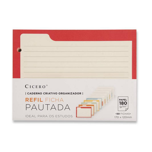 Ficha Pautada Caderno Criativo 50 Fls Offset 180G