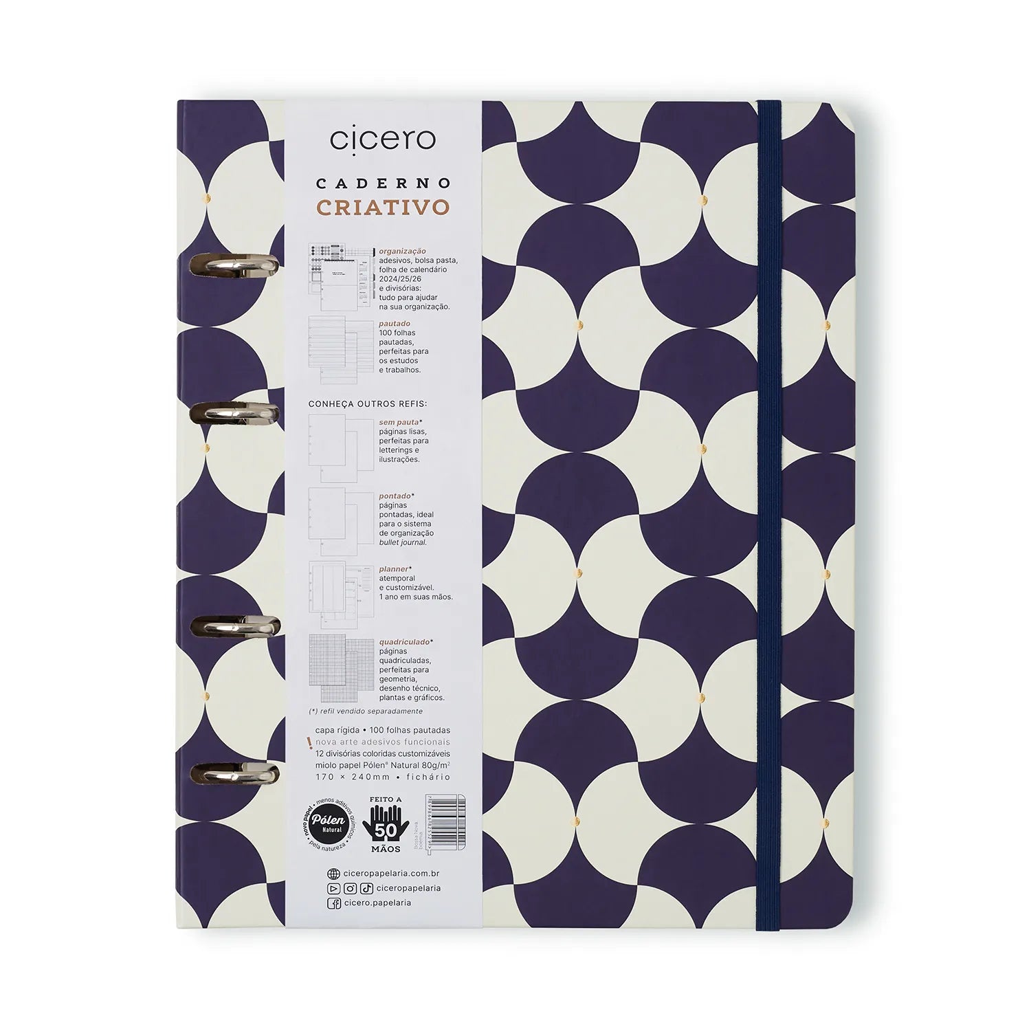 Caderno Criativo Argolado Pautado