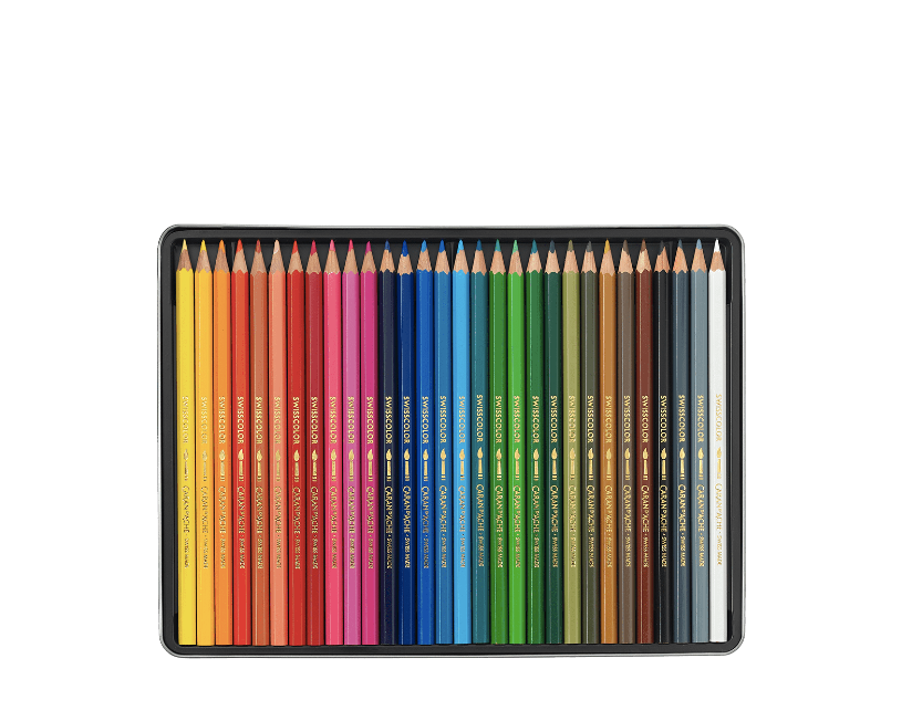 Lápis de Cor Caran d'Ache Swisscolor Aquarelle 30 Cores