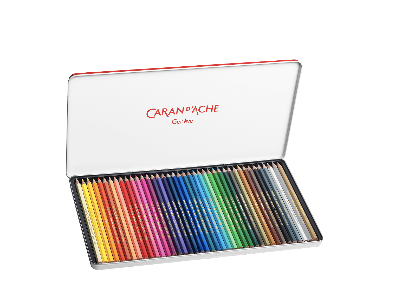 Lápis de Cor Caran d'Ache Swisscolor Aquarelle 40 Cores