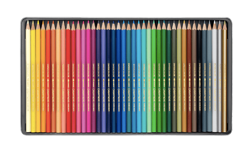 Lápis de Cor Caran d'Ache Swisscolor Aquarelle 40 Cores