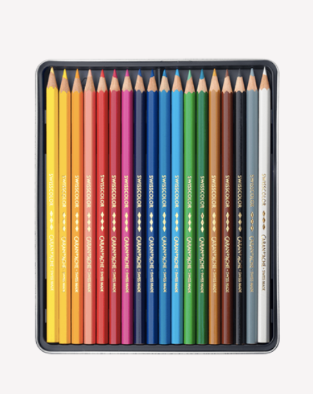 Lápis de Cor Caran d'Ache Swisscolor 18 Cores