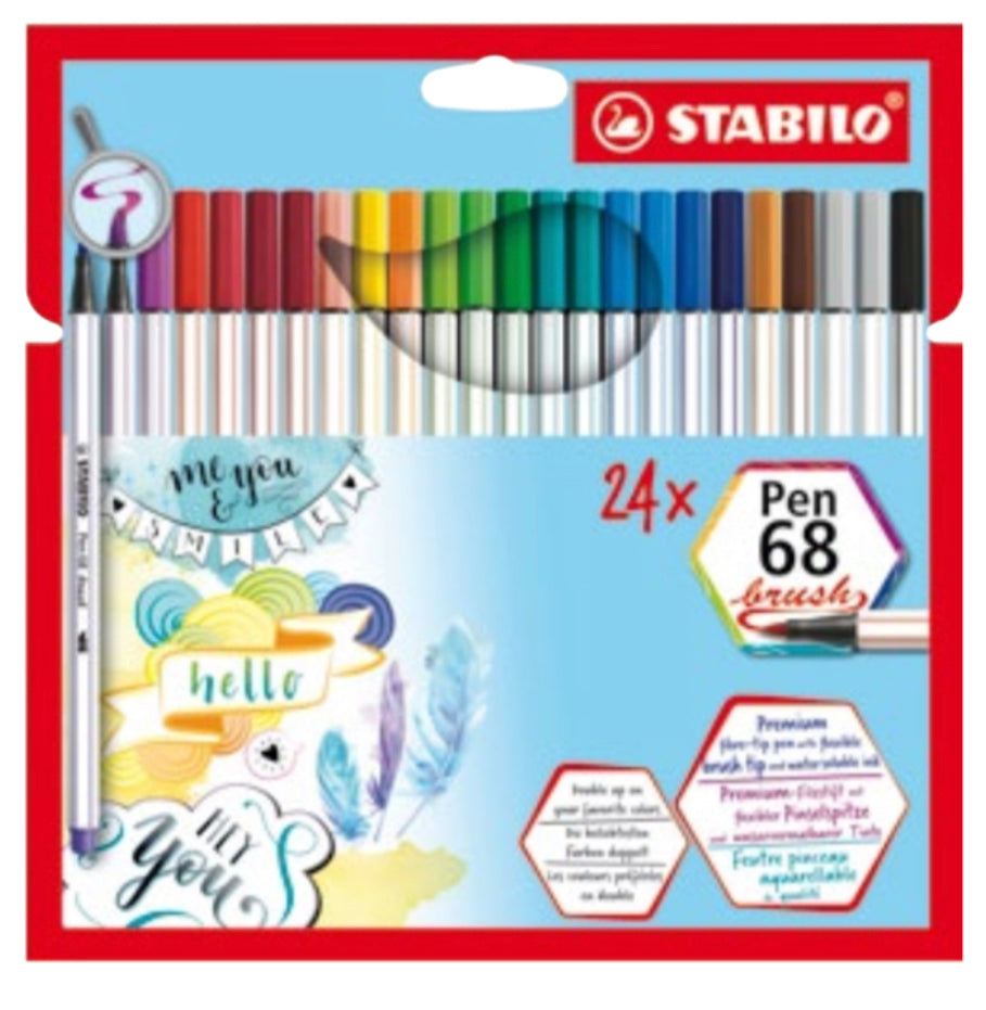 Estojo Stabilo Pen 68 Brush Aquarelável