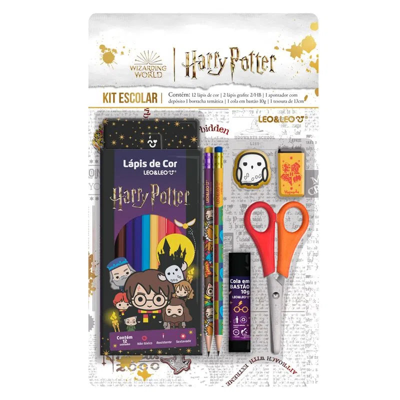 Kit Lápis De Cor 12 Cores Harry Potter